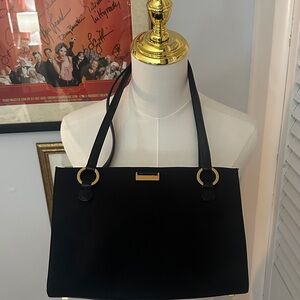 Kate Spade Black Shoulder Bag with Gold Accents